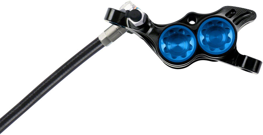 Hope Tech 4 E4 Disc Brake and Lever Set - Front, Hydraulic, Post Mount, Blue Free Shipping Very Cheap