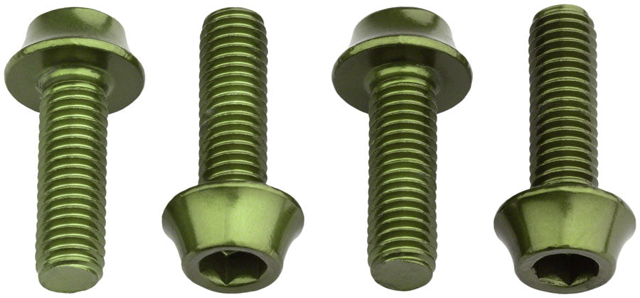 Wolf Tooth Water Bottle Cage Bolts - Set/4, Aluminum, Olive Outlet Online