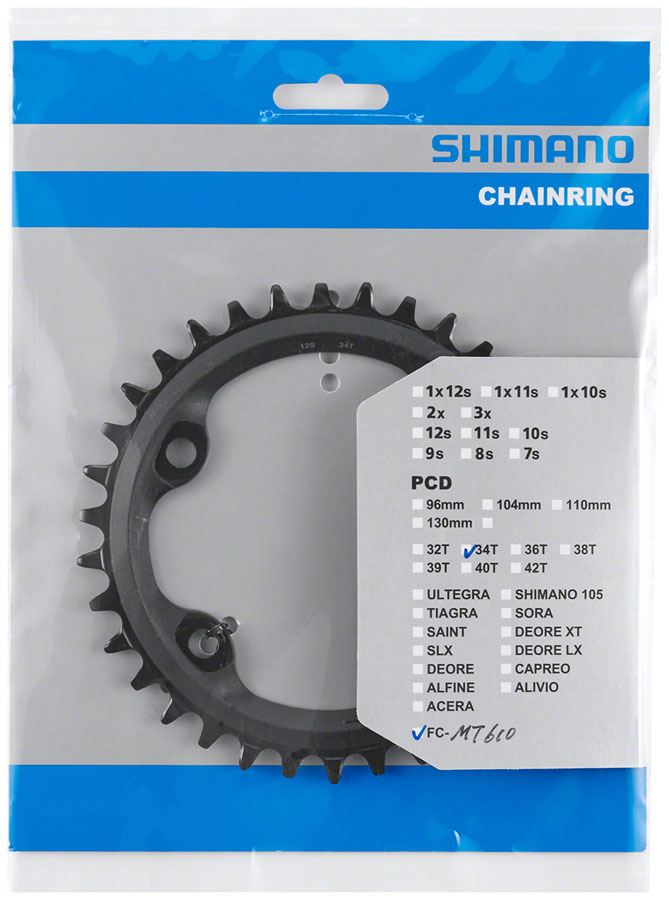 Shimano FC-MT610 Chainring - 34t, 12-Speed, Asymmetric 96 BCD, Black Quality Free Shipping Low Pice