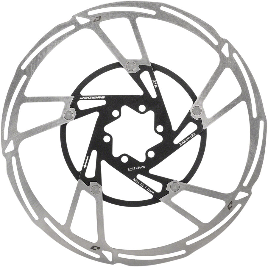 Jagwire Pro LR2 Disc Brake Rotor - 220mm, 6-Bolt, Silver/Black Discount Best Seller