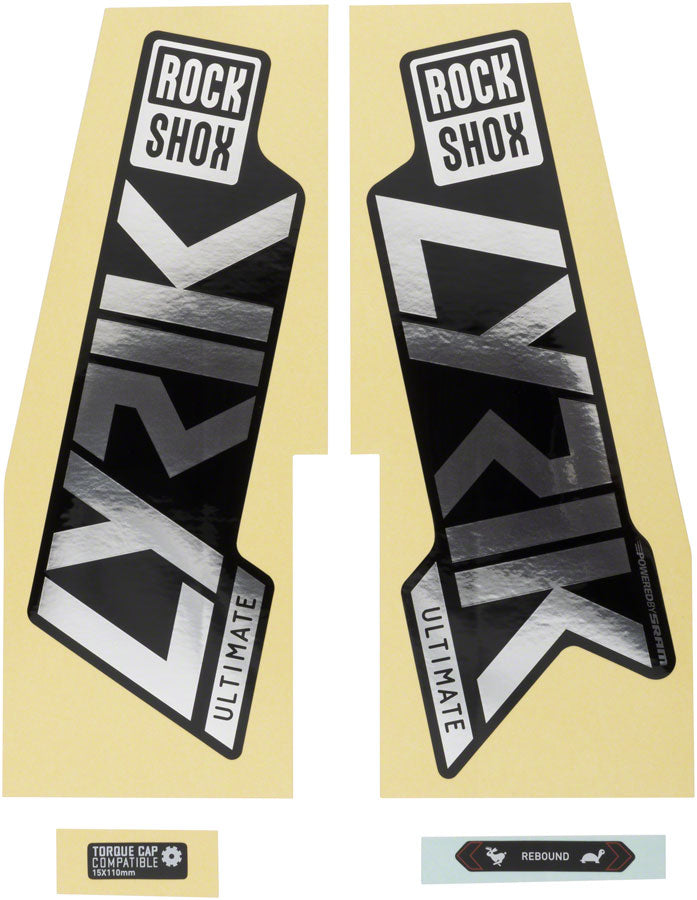 Rockshox Fork Decal Kit - Lyrik Ultimate, 27.5/29, Gloss Polar Foil/High Gloss Black Online Cheap Pice