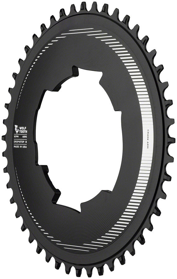 Wolf Tooth Aero 107 BCD Chainring - 46t, Optimized for SRAM Eagle and Flaptop Chains, Drop-Stop B, Black Hot Sale