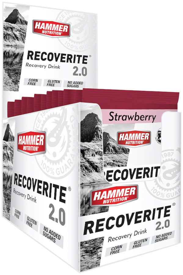 Hammer Nutrition Recoverite 2.0 Recovery Drink - Strawberry, 12 Single Serving Packets Store Online