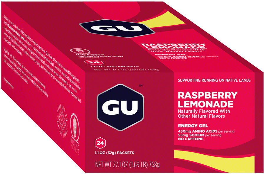 GU Energy Gel - Raspberry Lemonade, Box of 24 Discount Collections