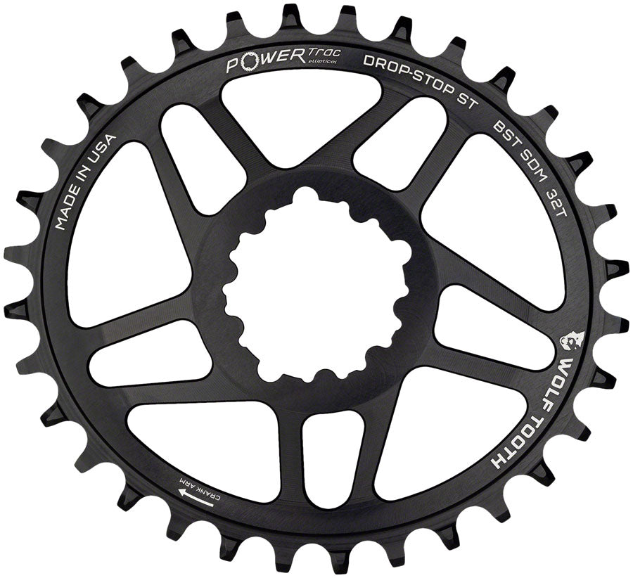 Wolf Tooth Elliptical Direct Mount Chainring - 34t, SRAM Direct Mount, For SRAM 3-Bolt Boost Cranks, Requires Big Discount For Sale