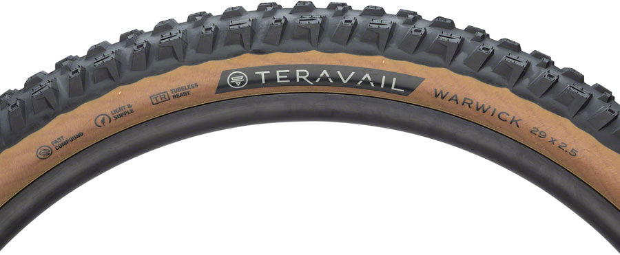 Teravail Warwick Tire - 29 x 2.5, Tubeless, Folding, Tan, Durable, Grip Compound Real Online