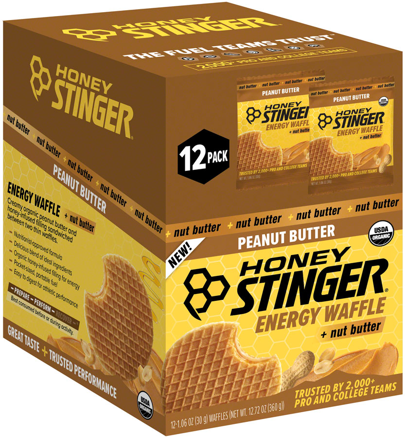 Honey Stinger Organic Waffle - Peanut Butter, Box of 12 Cheap Nicekicks