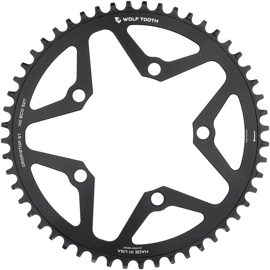 Wolf Tooth 110 BCD Gravel, CX and Road Chainring - 52t, 110 BCD, 5-Bolt, Drop-Stop ST, For Shimano HG+ and KMC 12-Speed Cheap Sale 2025 Unisex