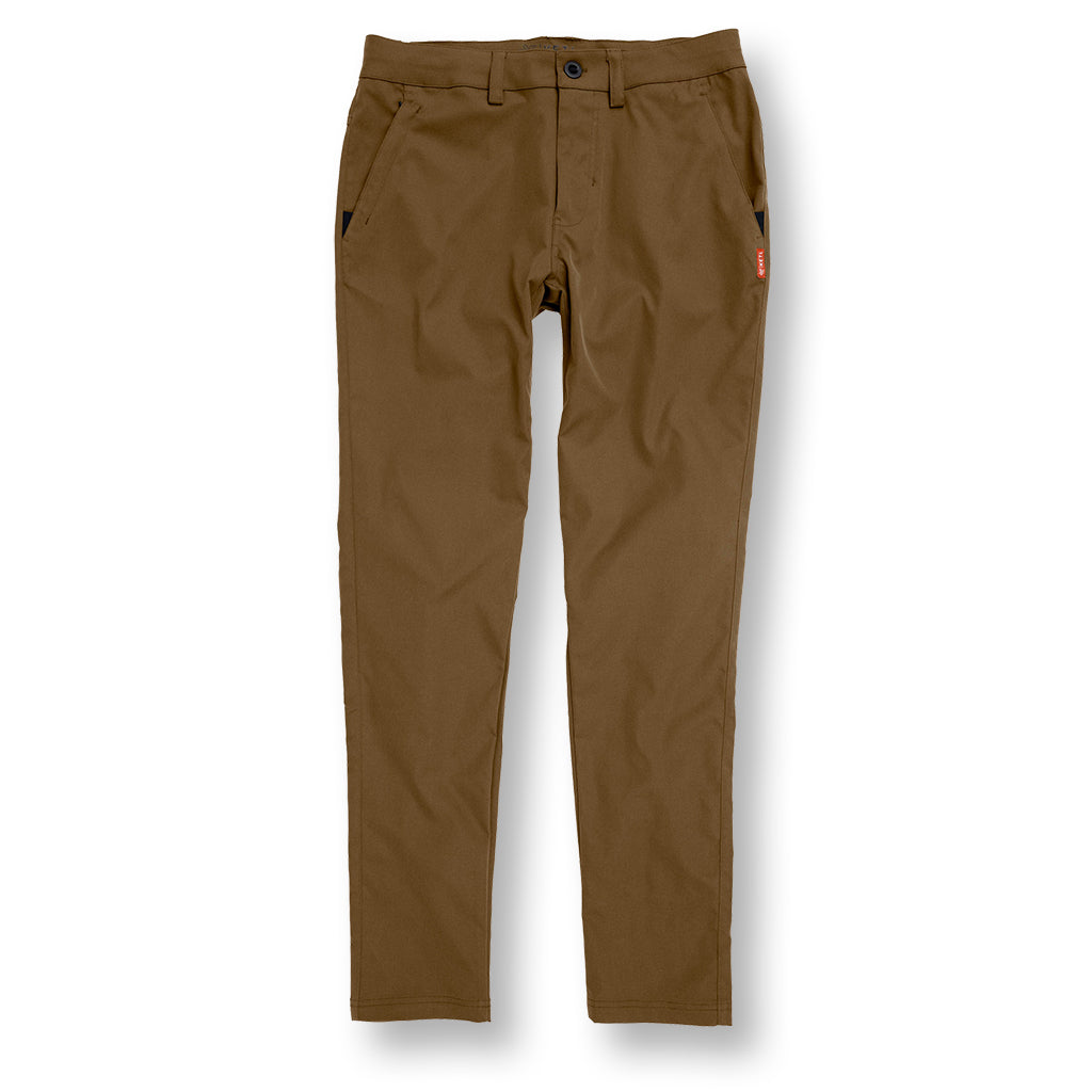 KETL Mtn Tomfoolery Travel Pants 34 Inseam: Stretchy, Packable, Casual Chino Style W/ Zipper Pockets - Brown Men's
