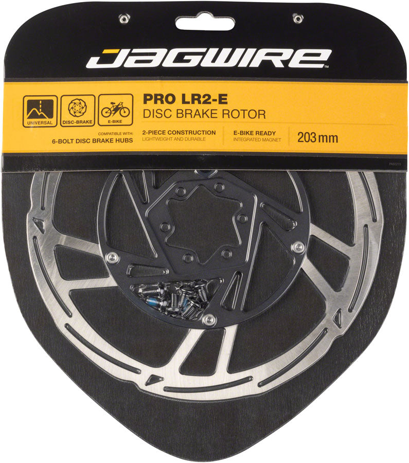 Jagwire Pro LR2-E Ebike Disc Brake Rotor with Magnet - 203mm, 6-Bolt, Silver/Black In China Cheap Online