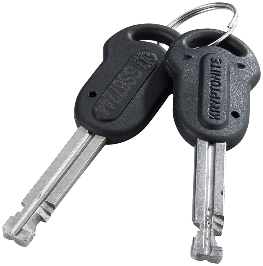 Kryptonite Keeper U-Lock - 4 x 8, Keyed, Black, Includes 4' cable and bracket