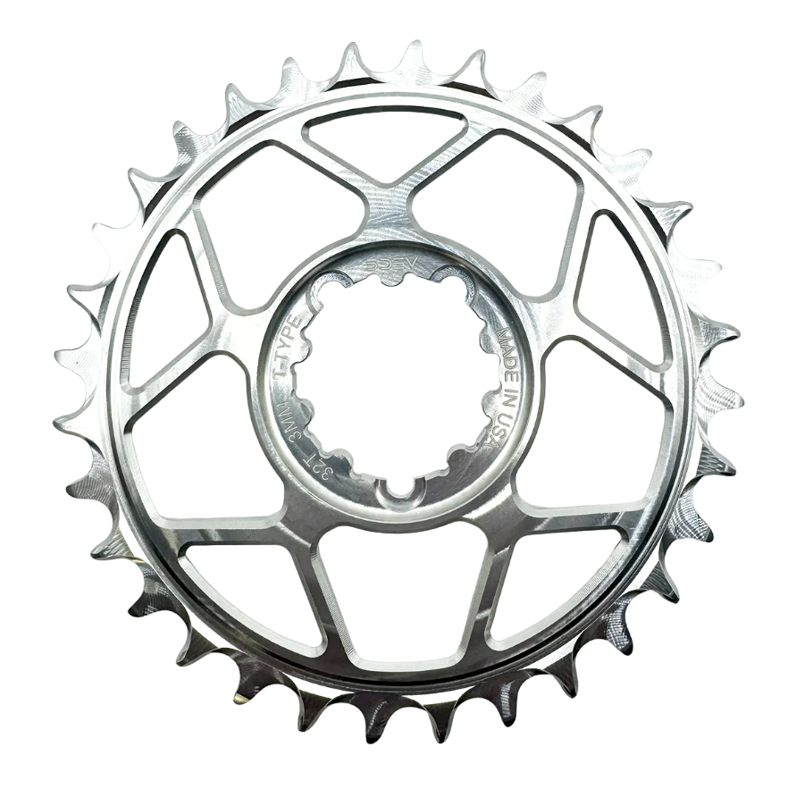 5Dev T-Type Aluminum Chainring, Raw, Sram 8 Bolt, 32 Tooth, 3mm Offset Low Cost Online