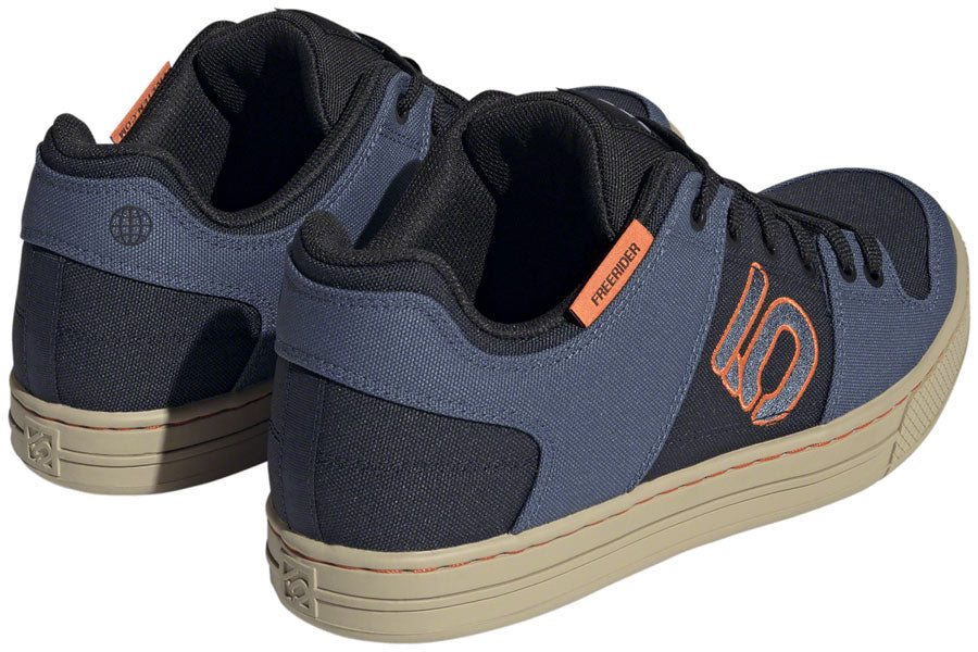 Five Ten Freerider Canvas Flat Shoes - Men's, Core Legend Ink/Wonder Steel/Impact Orange, 8.5