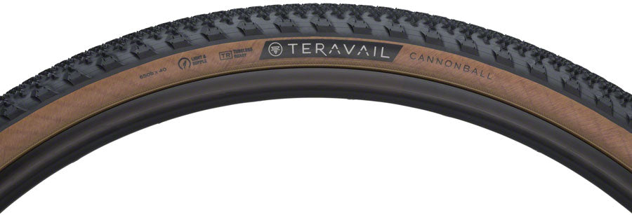 Teravail Cannonball Tire - 650b x 40, Tubeless, Folding, Tan, Durable, Fast Compound Clearance Manchester Great Sale