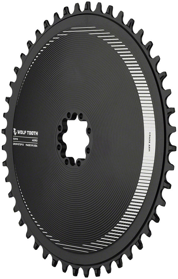 Wolf Tooth Aero Direct Mount Chainring - 46t, Direct Mount SRAM 8-Bolt, Drop-Stop B, Black Cheap 100% Original