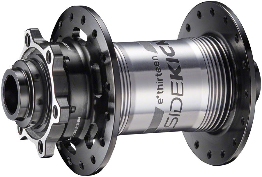 e*thirteen Sidekick Front Hub - 15/20 x 110mm, 6-Bolt Disc, Black/Sterling Silver, 28H Clearance For Cheap