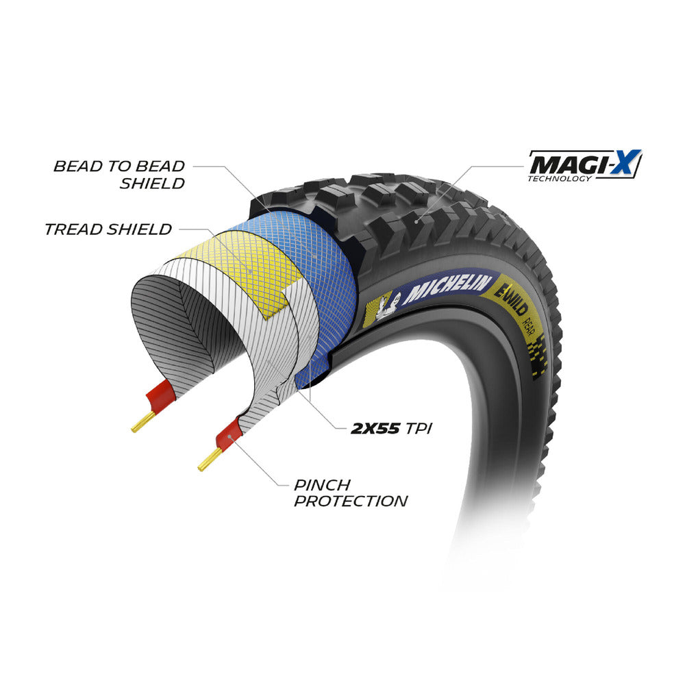 Michelin E-Wild Rear Racing Line Tire - 29 x 2.6, Tubeless, Folding, Blue & Yellow Decals Buy Cheap Visit New