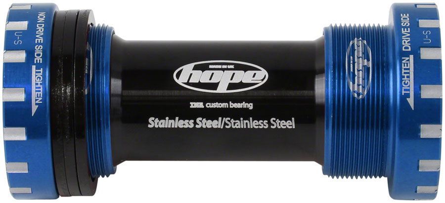 Hope BSA Threaded Bottom Bracket - 68/73mm, For 24mm Spindle, Stainless, Blue Sale Low Pice Fee Shipping