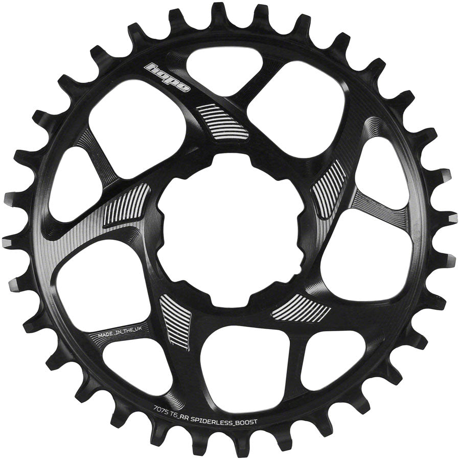 Hope Spiderless Retainer Chainring - 34t, Boost, Hope Direct Mount, R22, Black Cheapest