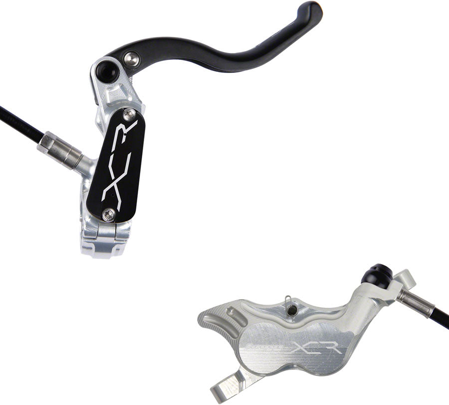 Hope XCR Pro E4 Disc Brake and Lever Set - Rear, Hydraulic, Post Mount, Silver Low Shipping Fee Online