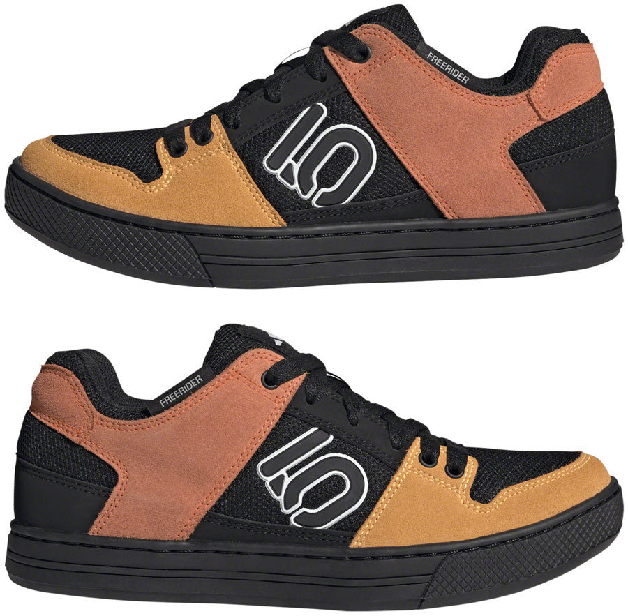 Five Ten Freerider Flat Shoes - Men's, Core Black/Ftwr White/Impact Orange, 8.5