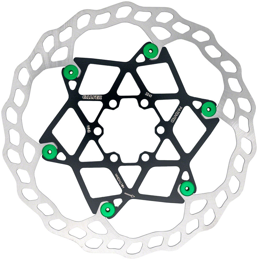 Galfer Floating Wave Disc Brake Rotor - 180mm x 2.0mm, 6-Bolt, Green From China Free Shipping Low Pice