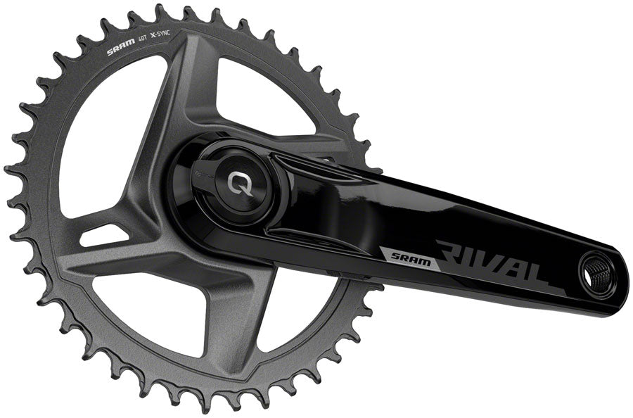SRAM Rival 1 AXS Wide Power Meter Crankset - 172.5mm, 12-Speed, 40t, 8-Bolt Direct Mount, DUB Spindle Interface, Black, Cheap Low Pice