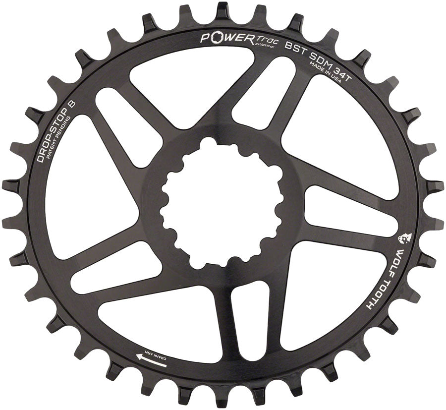 Wolf Tooth Elliptical Direct Mount Chainring - 34t, SRAM Direct Mount, Drop-Stop B, For SRAM 3-Bolt Boost Cranksets, 3mm Buy Cheap For Cheap