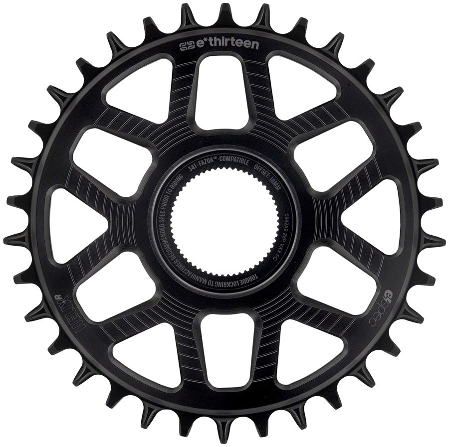 e*thirteen Helix Race e*spec  Chainring - Fazua Ride 60 Direct Mount, 18mm Offset, 34T, 11/12 Speed, Black Buy Cheap With Credit Card