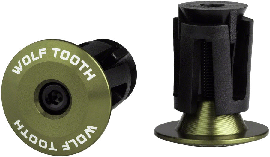 Wolf Tooth Alloy Bar End Plugs - Olive Sale Supply