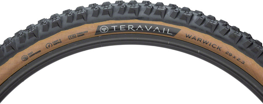 Teravail Warwick Tire - 29 x 2.3, Tubeless, Folding, Tan, Light and Supple, Fast Compound Free Shipping Finishline