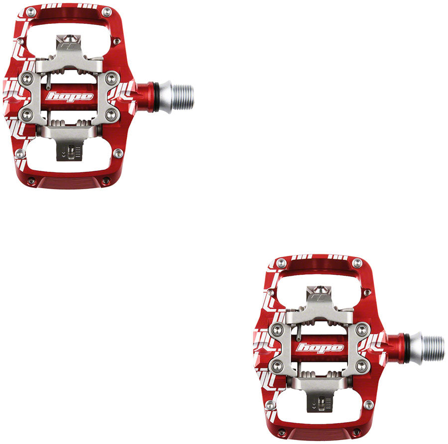 Hope Union TC Pedals - Dual Sided Clipless with Platform, 9/16, Red Discount Purchase