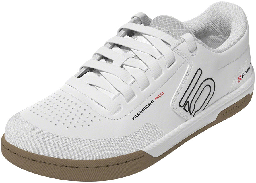 Five Ten Freerider Pro Flat Shoes - Men's, FTWR White/Core Black/Red, 12