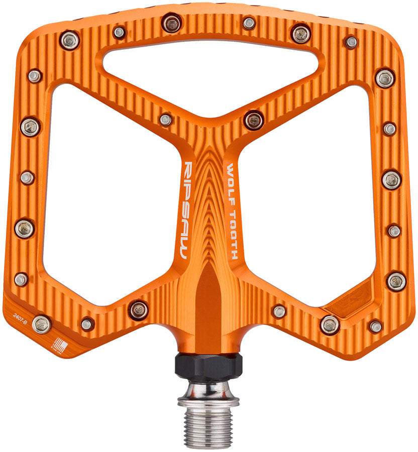 Wolf Tooth Ripsaw Aluminum Pedals - Platform, Aluminum, 9/16, Black, Orange Outlet Choice