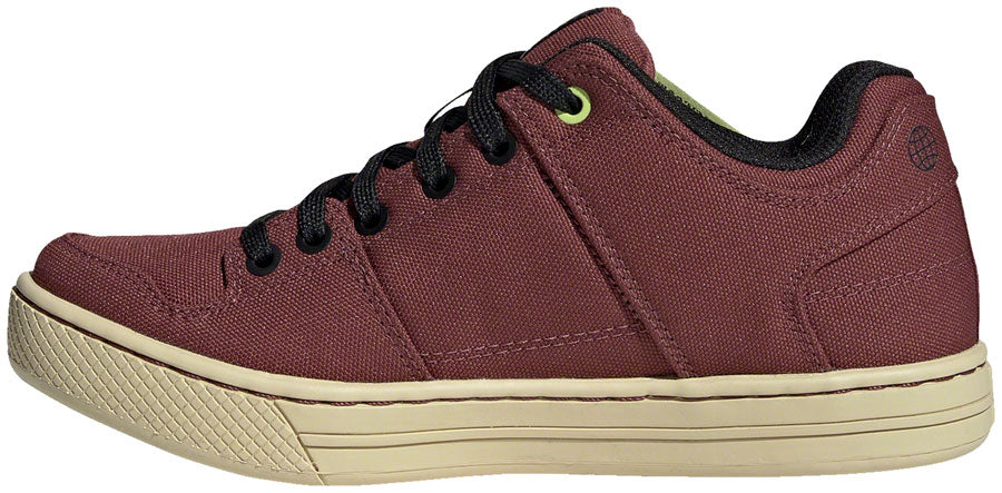 Five Ten Freerider Canvas Flat Shoes - Women's, Quiet Crimson/Core Black/Pulse Lime, 9