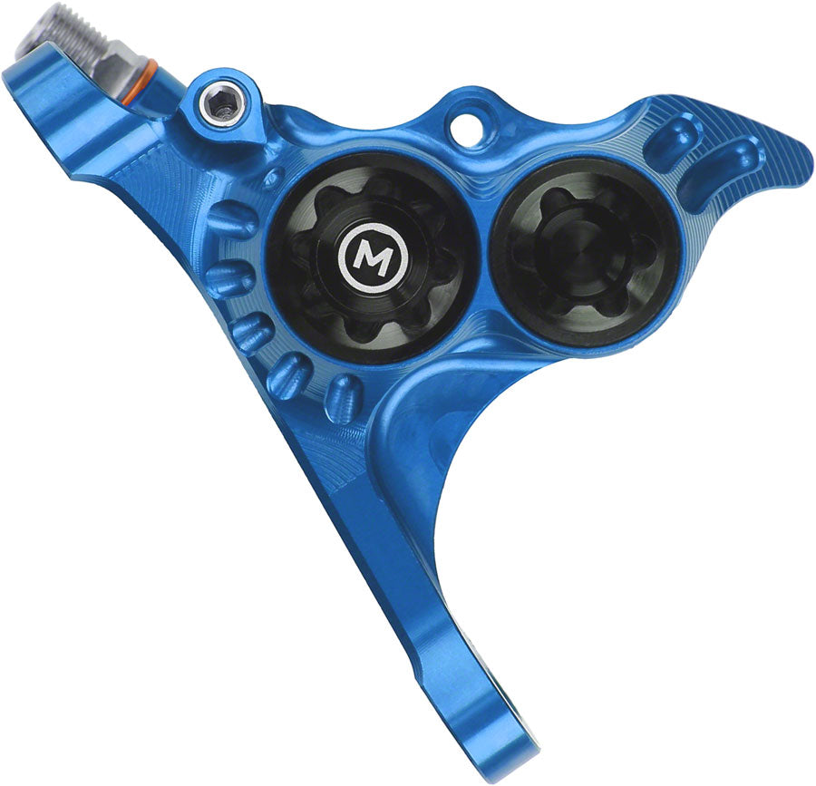 Hope RX4+ Disc Brake Caliper - Front Flat Mount Direct, +20mm, Mineral Oil Type, Blue Clearance Geniue Stockist