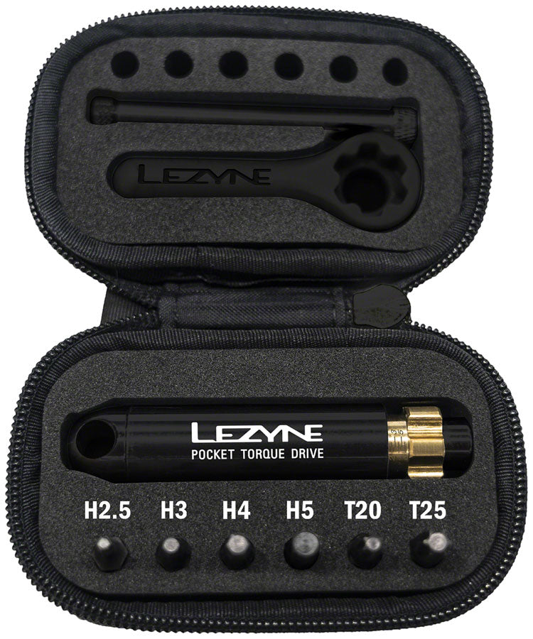 Lezyne Pocket Torque Drive Torque Wrench - 2-6 Nm, 2.5, 3, 4, 5MM, T20, AND T25 BITS, With Storage Case, Black Cheapest Pice Cheap Online