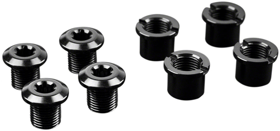 absoluteBLACK Chainring Bolt Set - Short Bolts and Nuts, Set of 4, Black Sale Great Deals