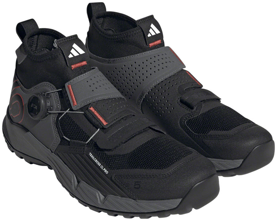 Five Ten Trailcross Pro Mountain Clipless Shoes - Men's, Gray Five/Core Black/Red, 8