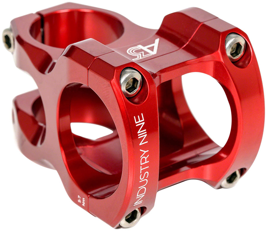 Industry Nine A318 Stem - 50mm, 31.8mm Clamp, +/-4.4, 1 1/8, Aluminum, Red Countdown Package Cheap Pice