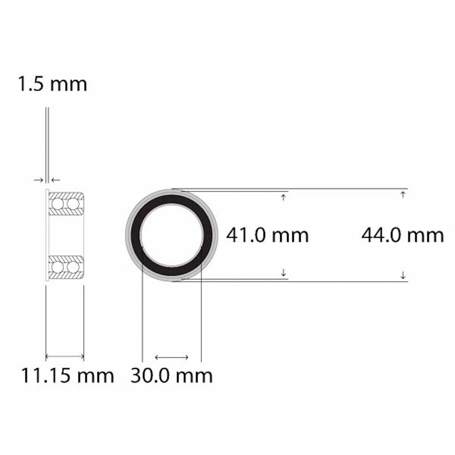 Wheels Manufacturing BB86 to 30MM ABEC-3 Sealed Bearing Clearance From China