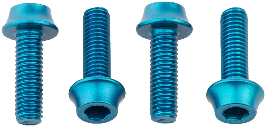 Wolf Tooth Water Bottle Cage Bolts - Set/4, Aluminum, Teal Ebay