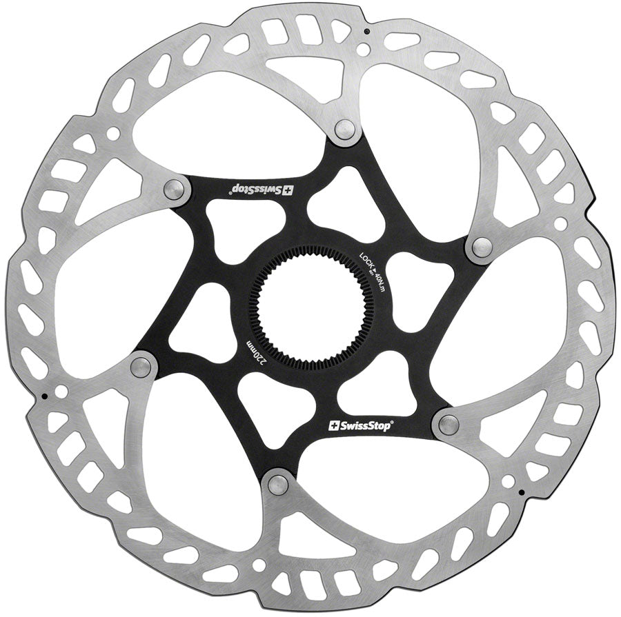 SwissStop Catalyst Pro Disc Rotor - 220mm, CenterLock, Silver/Black How Much
