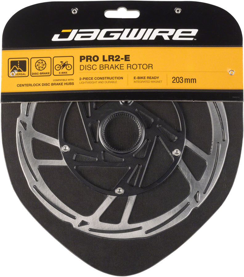 Jagwire Pro LR2-E Ebike Disc Brake Rotor with Magnet - 203mm, Center Lock, Silver/Black Free Shipping Best Pices