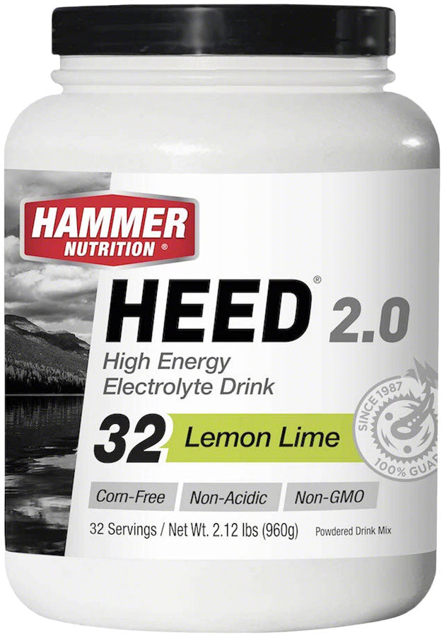 Hammer Nutrition HEED 2.0 High Energy Electrolyte Drink - Lemon Lime, 32 Serving Canister Free Shipping For Sale