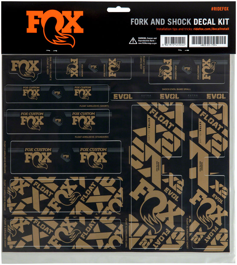 FOX Fork and Shock Decal Kit - Kash Store With Big Discount