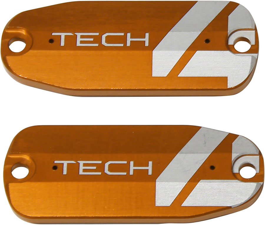 Hope Tech 4 Brake Lever Reservoir Lid - Orange, Pair Discount Big Sale