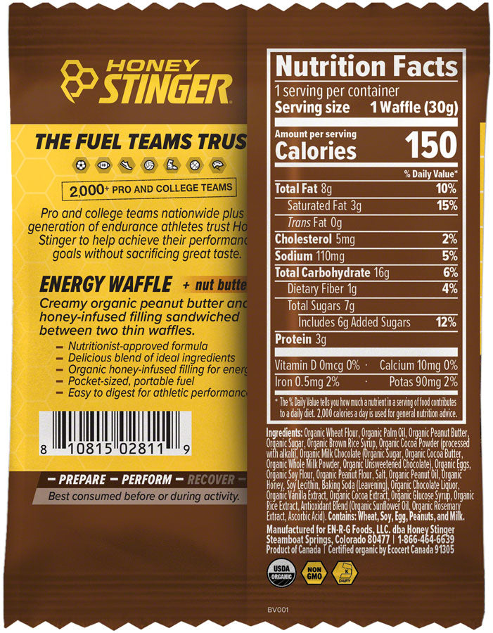 Honey Stinger Organic Waffle - Peanut Butter Chocolate, Box of 12 Sale Footlocker