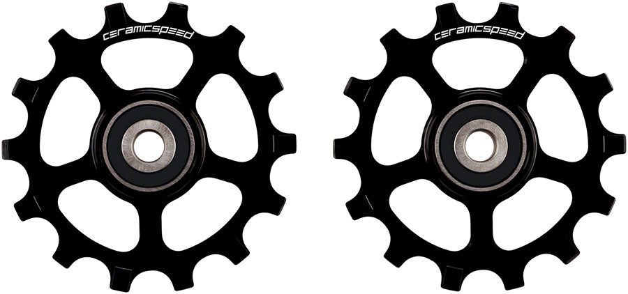 CeramicSpeed Pulley Wheels for Shimano XT/XTR 12-Speed - 14 Tooth, Alloy, Black Free Shipping Fashion Style