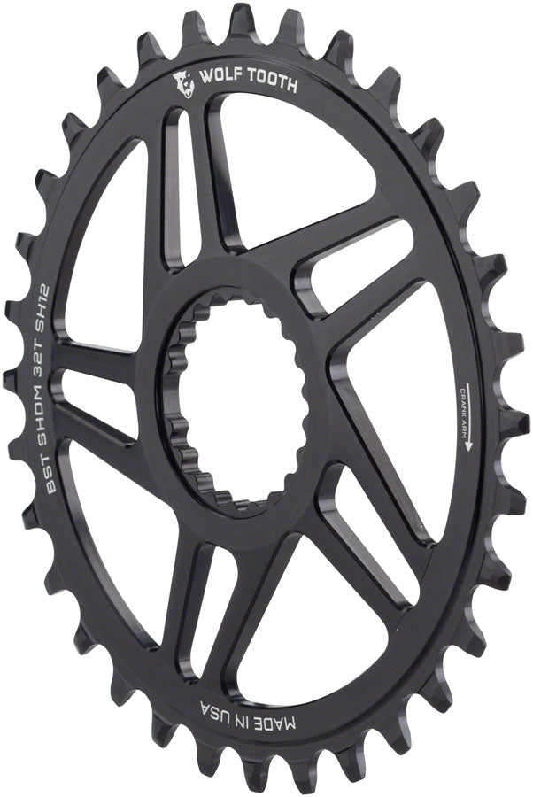 Wolf Tooth Direct Mount Chainring - 28t, Shimano DM, For Boost Cranks, 3mm Offset, Requires 12-Speed Hyperglide+ Chain, Clearance 2025